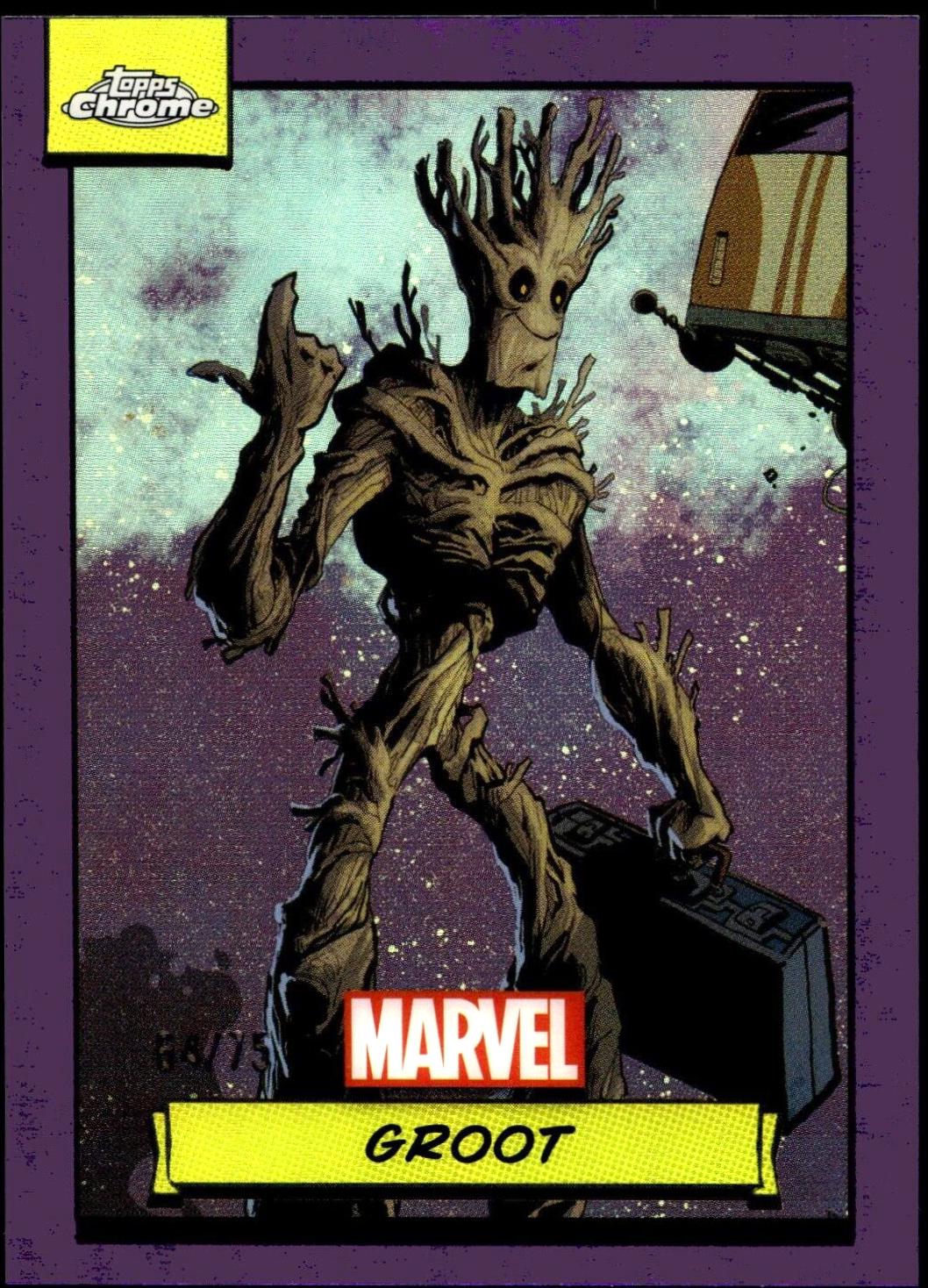 2024 Topps Chrome Groot [Purple Refractor] #70 card