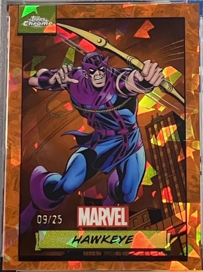 2024 Topps Chrome Hawkeye [Orange Sapphire] #49 card