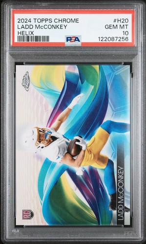 2024 Topps Chrome Helix Ladd McConkey #H-20 card
