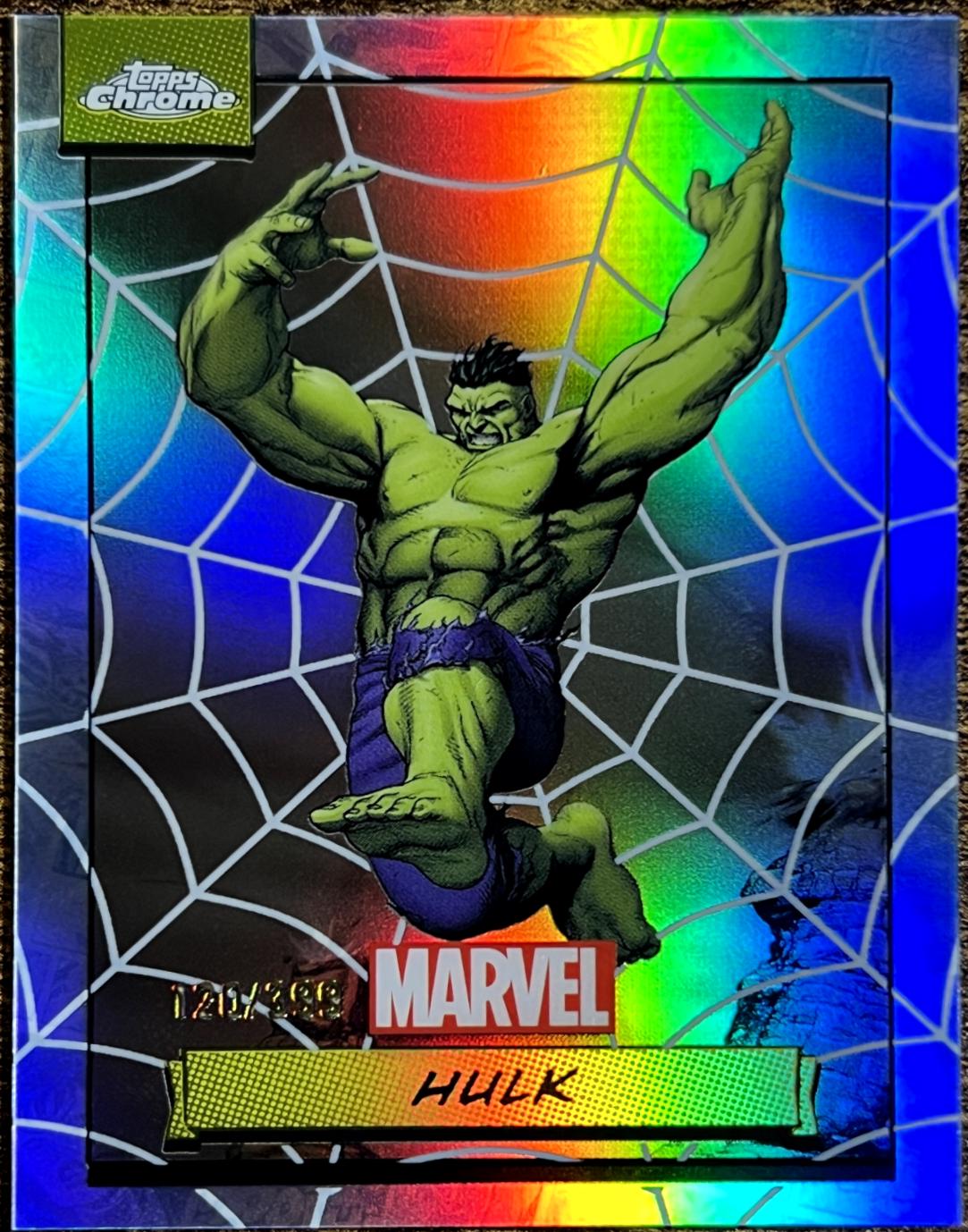 2024 Topps Chrome Hulk [Spider Web Refractor] #43 card