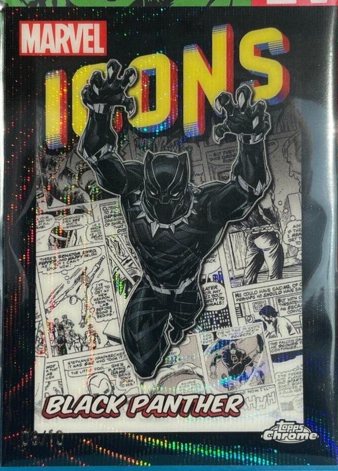 2024 Topps Chrome Icons Black Panther [Black Wave] #MI-2 card