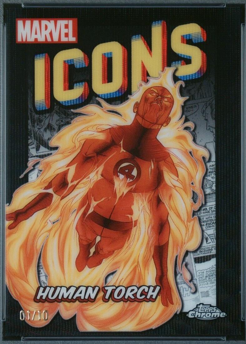 2024 Topps Chrome Icons Human Torch [Black Wave] #MI-7 card