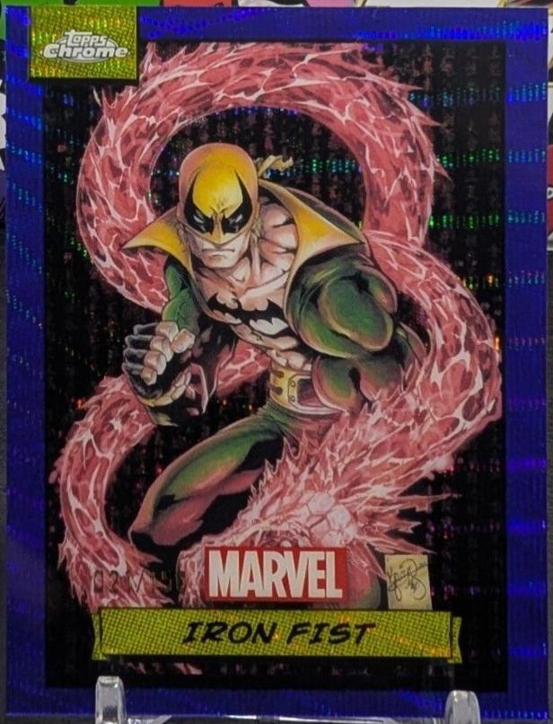 2024 Topps Chrome Iron Fist [Blue Wave] #55 card