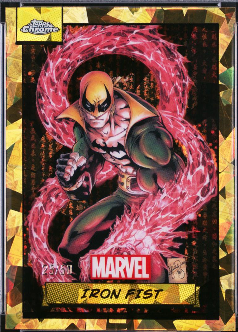 2024 Topps Chrome Iron Fist [Gold Sapphire] #55 card