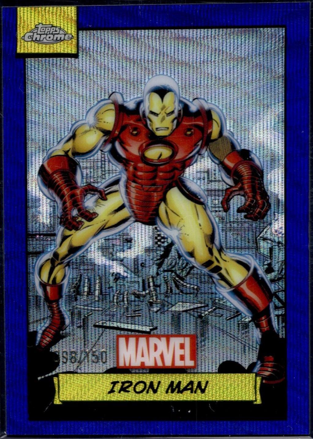 2024 Topps Chrome Iron Man [Blue Wave] #13 card
