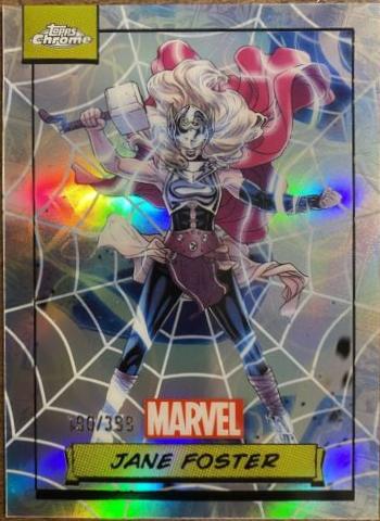 2024 Topps Chrome Jane Foster [Spider Web Refractor] #22 card