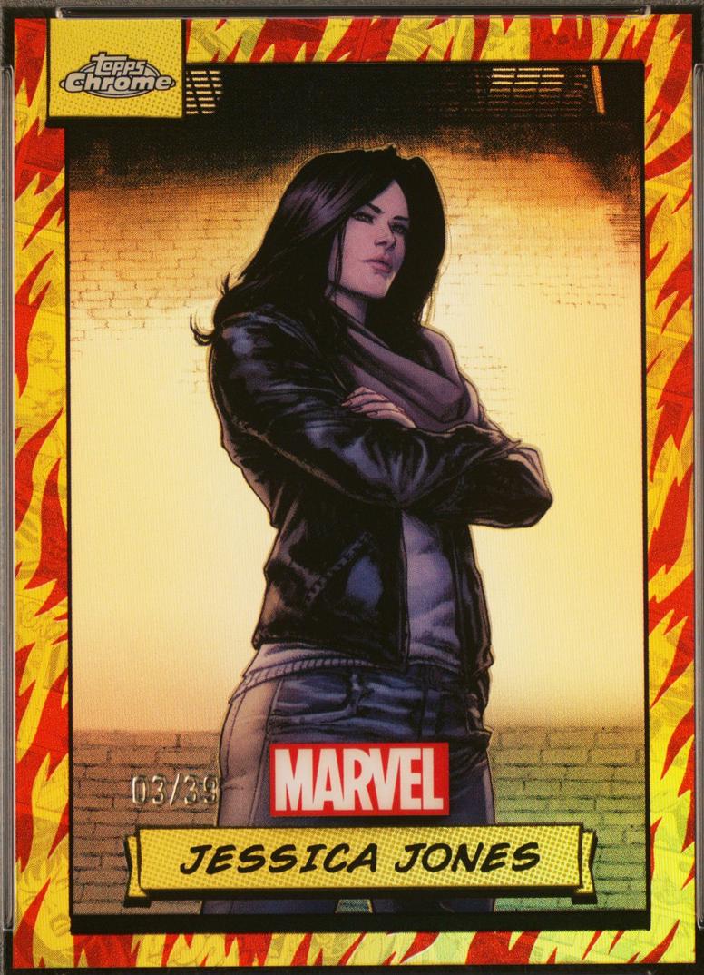 2024 Topps Chrome Jessica Jones [Human Torch Refractor] #120 card