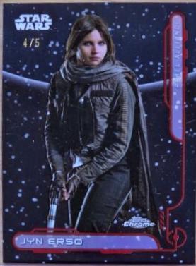 2024 Topps Chrome Jyn Erso [Dathomir Red Refractor] #119 card