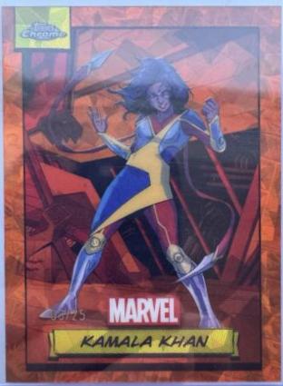 2024 Topps Chrome Kamala Khan [Orange Sapphire] #45 card