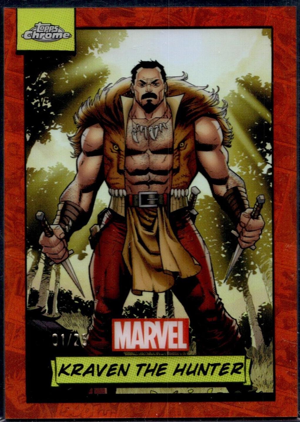 2024 Topps Chrome Kraven The Hunter [Orange Refractor] #136 card