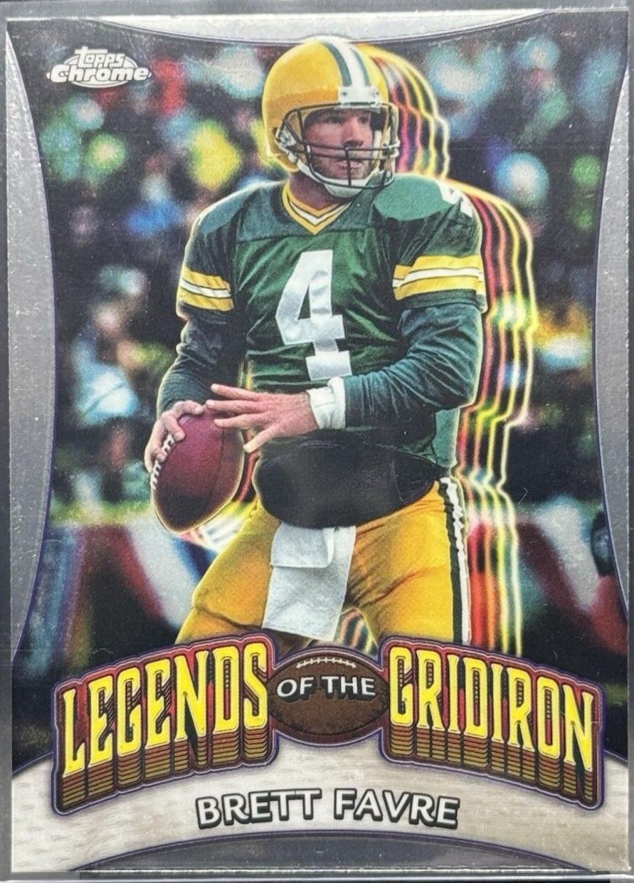 2024 Topps Chrome Legends of the Gridiron Brett Favre #LOG-6 card