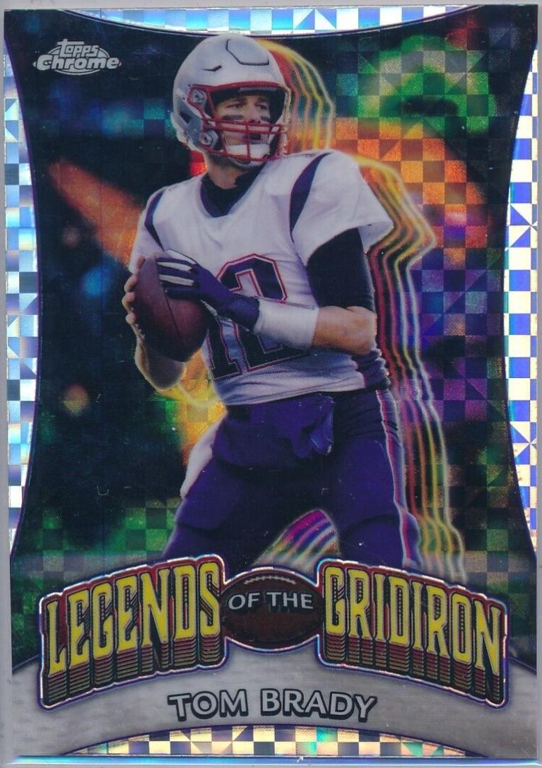 2024 Topps Chrome Legends of the Gridiron Tom Brady [X-Fractor] #LOG-1 card