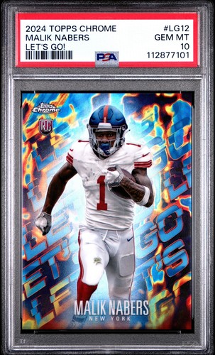 2024 Topps Chrome Let’s Go Malik Nabers #LG-12 card