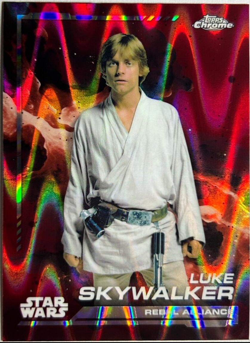 2024 Topps Chrome Luke Skywalker [Dathomir Red Refractor] #104 card
