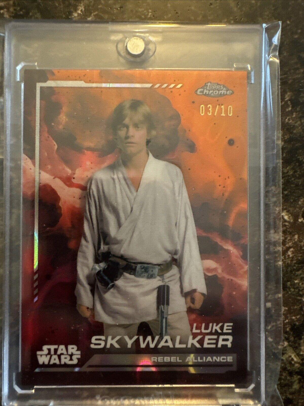 2024 Topps Chrome Luke Skywalker [LavaRefractor] #104 card