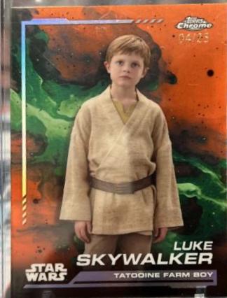 2024 Topps Chrome Luke Skywalker [Orange Refractor] #104 card