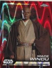 2024 Topps Chrome Mace Windu [Dathomir Red Refractor] #138 card