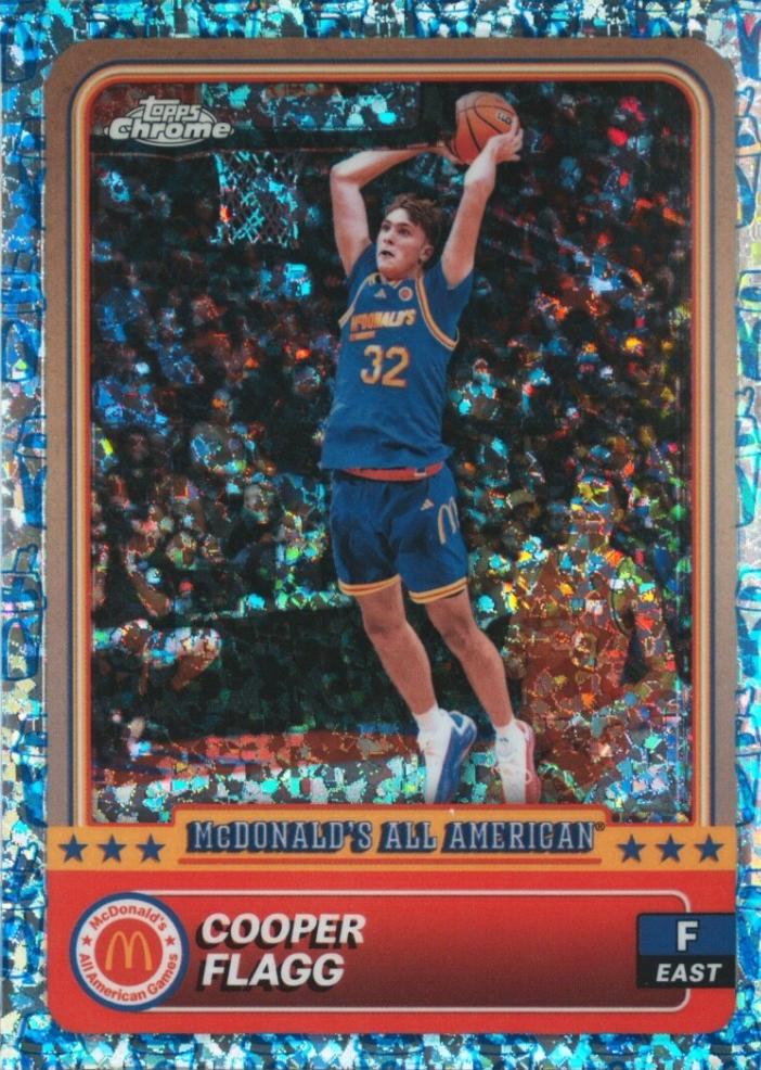 2024 Topps Chrome McDonald’s All American Cooper Flagg [McFlurry Refractor] #28 card
