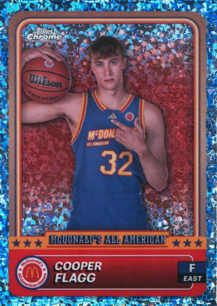 2024 Topps Chrome McDonald’s All American Cooper Flagg [McFlurry Refractor] #78 card