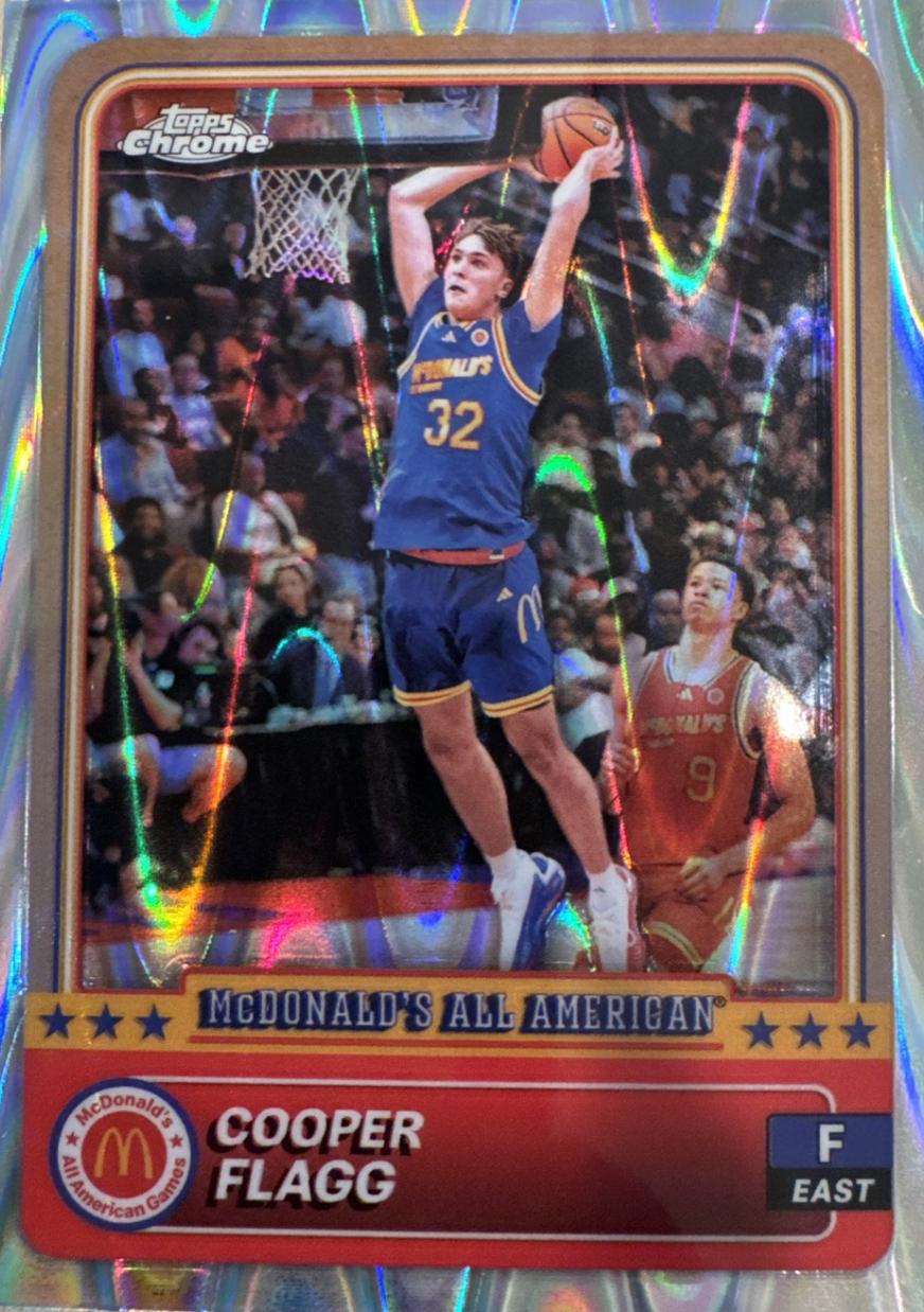 2024 Topps Chrome McDonald’s All American Cooper Flagg [RayWave Refractor] #28 card
