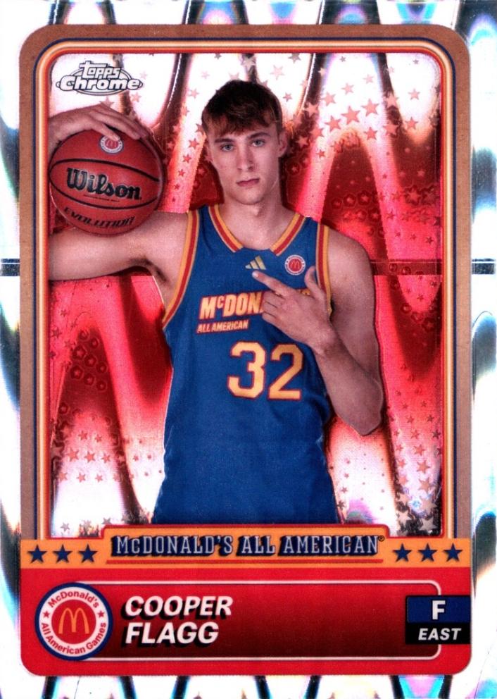 2024 Topps Chrome McDonald’s All American Cooper Flagg [RayWave Refractor] #78 card