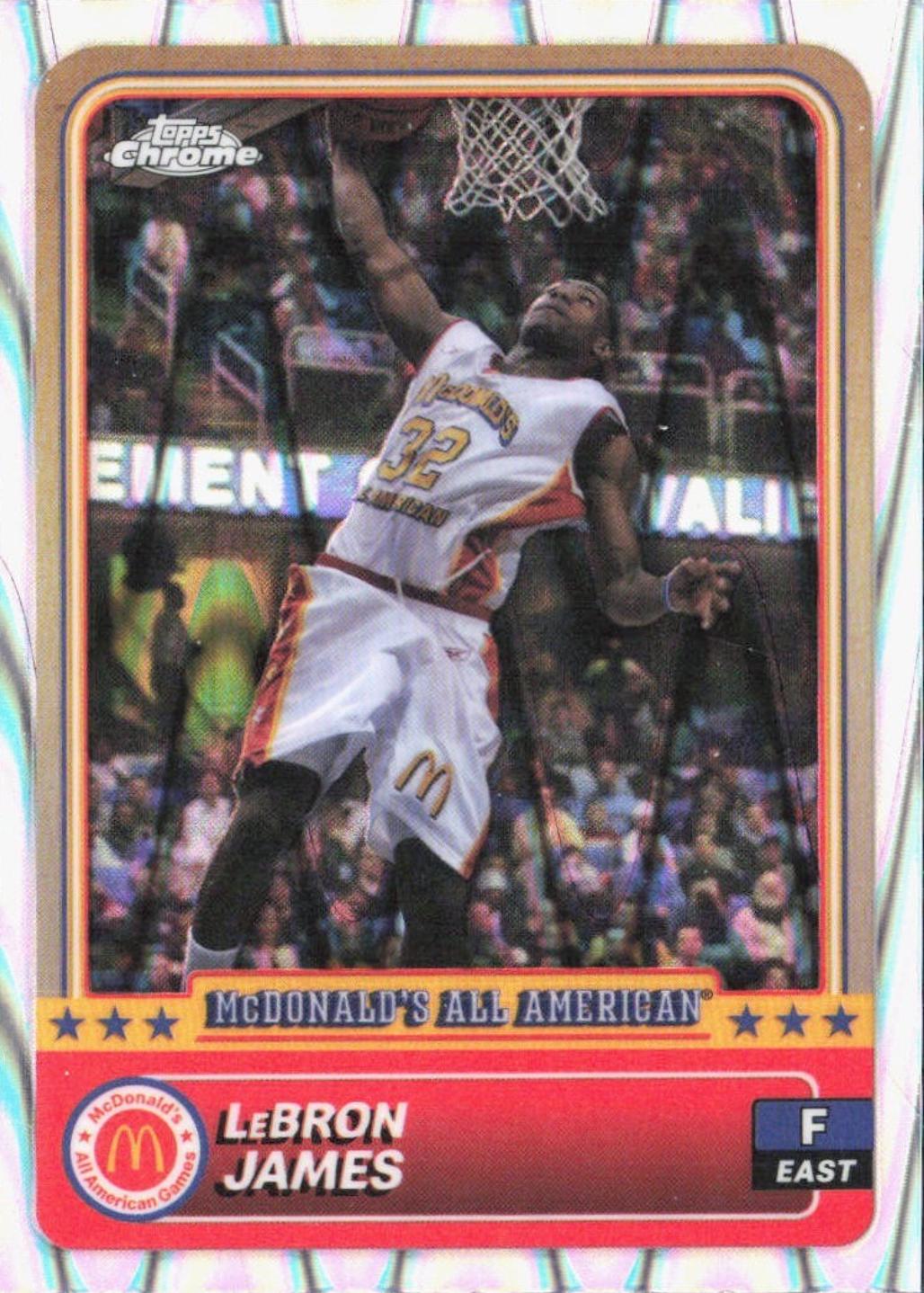 2024 Topps Chrome McDonald’s All American LeBron James [RayWave Refractor] #50 card