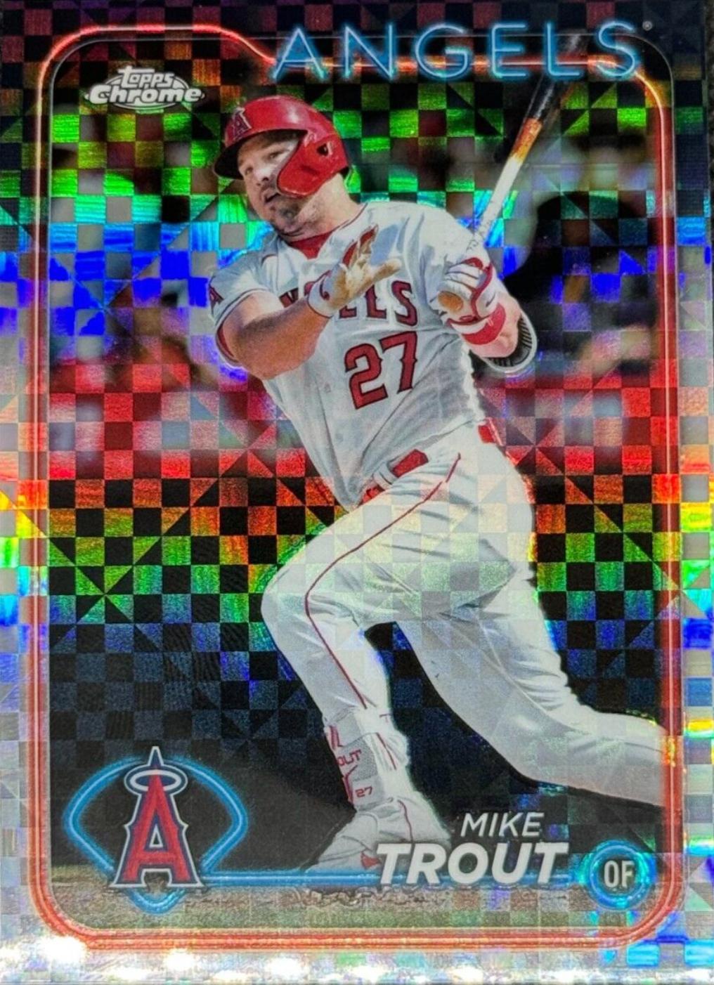 2024 Topps Chrome Mike Trout [XFractor] #200 card