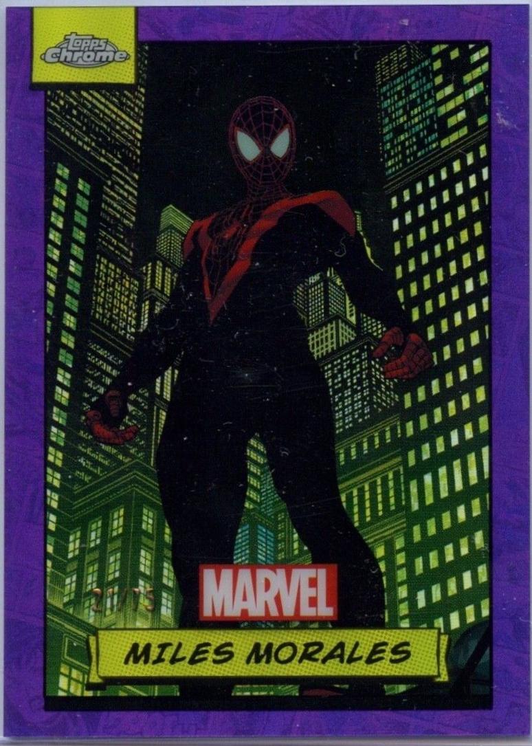 2024 Topps Chrome Miles Morales [Purple Refractor] #81 card