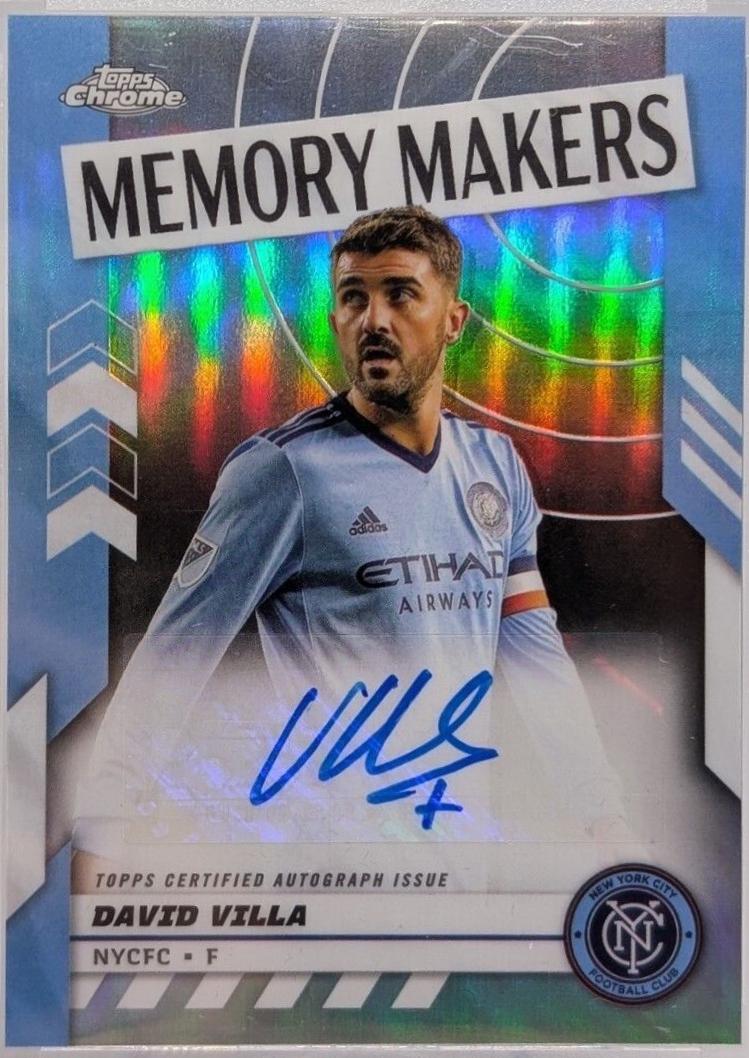 2024 Topps Chrome MLS Memory Makers Autograph David Villa #MMA-DV card