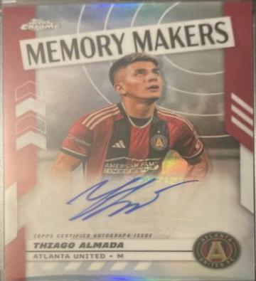 2024 Topps Chrome MLS Memory Makers Autograph Thiago Almada #MMA-TA card