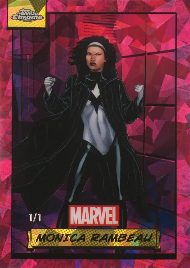 2024 Topps Chrome Monica Rambeau [Papradascha Sapphire] #145 card