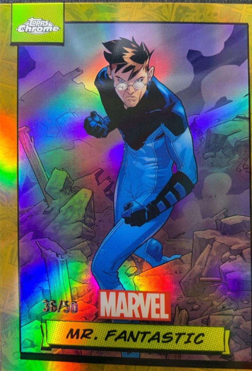 2024 Topps Chrome Mr. Fantastic [Gold Refractor] #21 card