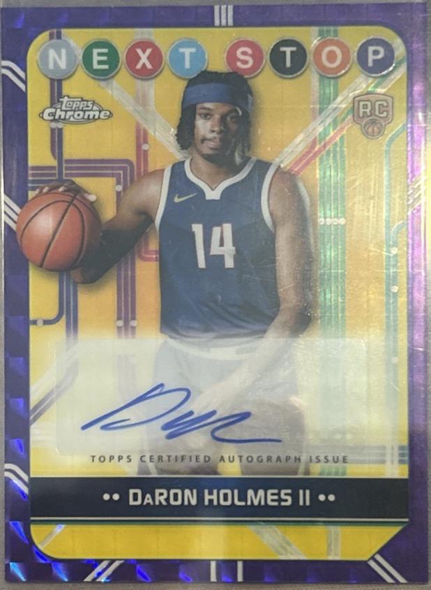 2024 Topps Chrome Next Stop Signature DaRon Holmes II [Purple Geometric Refractor] #NSS-DH card
