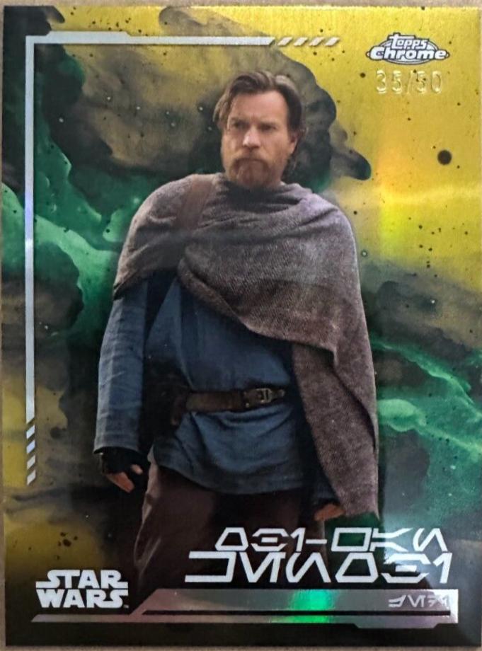 2024 Topps Chrome Obi-Wan Kenobi [Gold Refractor Aurebesh Variation] #AV-67 card