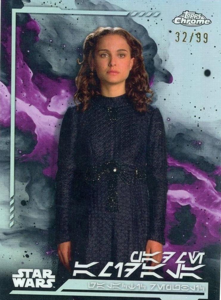 2024 Topps Chrome Padme Amidala [Aurebesh Variation] #AV-130 card