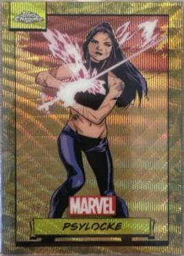2024 Topps Chrome Psylocke [Gold Wave] #52 card