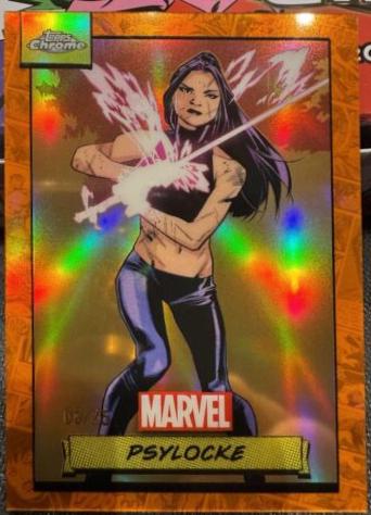 2024 Topps Chrome Psylocke [Orange Refractor] #52 card