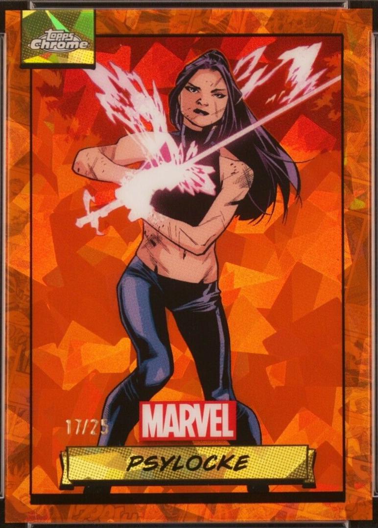 2024 Topps Chrome Psylocke [Orange Sapphire] #52 card