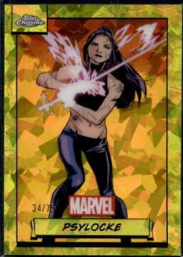 2024 Topps Chrome Psylocke [Yellow Sapphire] #52 card