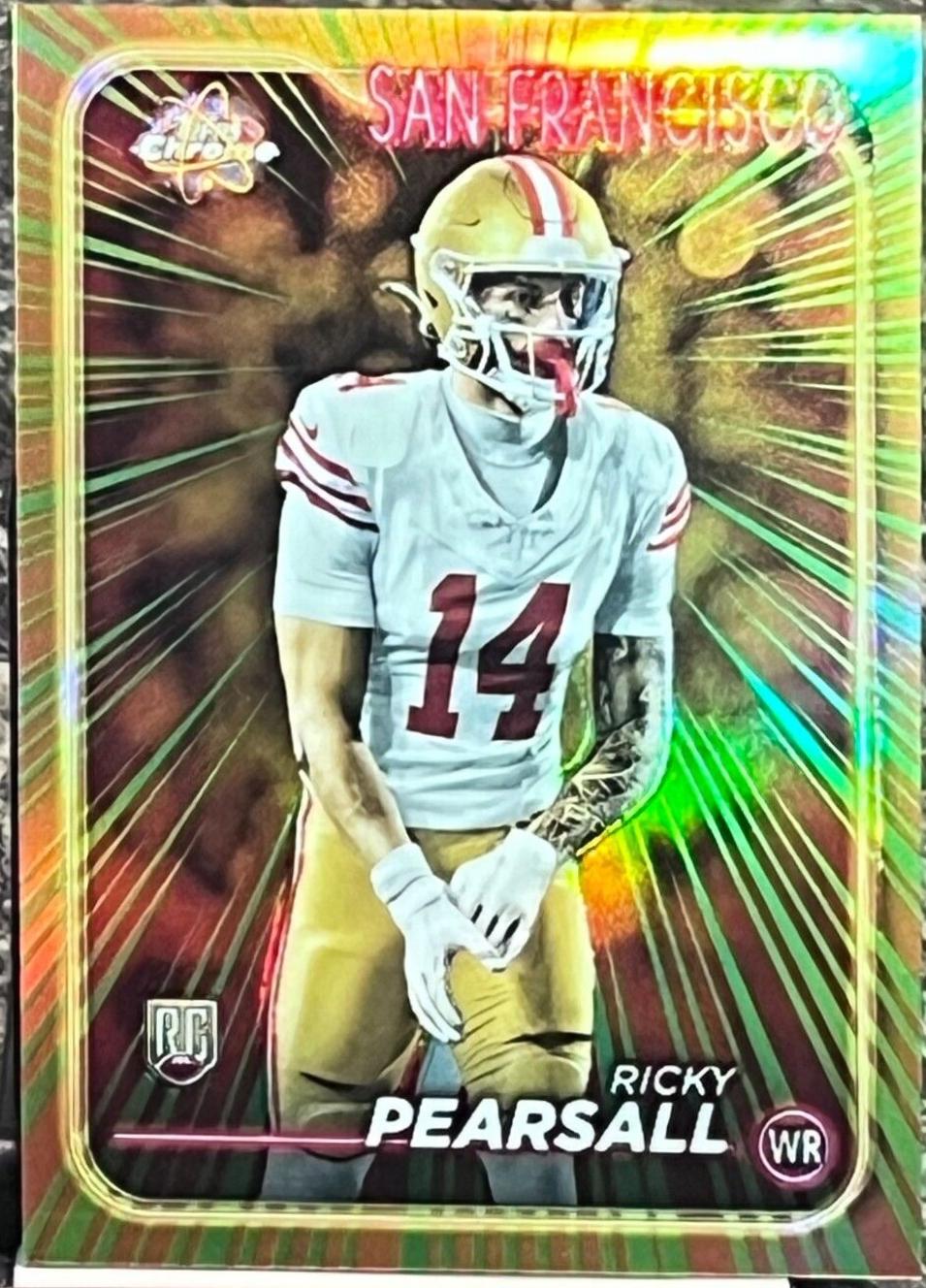 2024 Topps Chrome Radiating Rookie Ricky Pearsall #RR-6 card