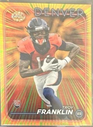 2024 Topps Chrome Radiating Rookie Troy Franklin #RR-11 card
