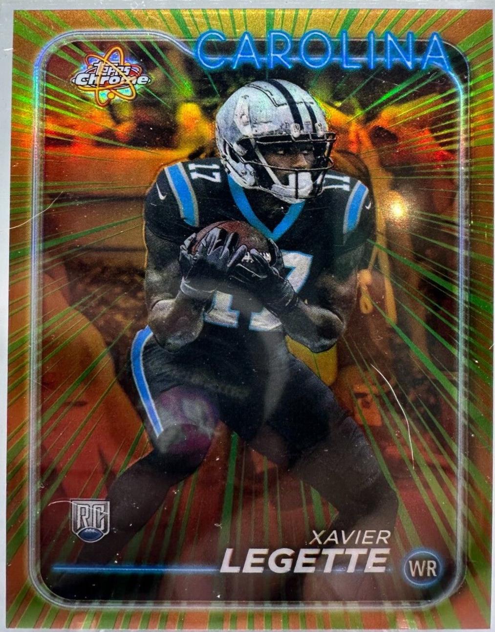 2024 Topps Chrome Radiating Rookie Xavier Legette #RR-7 card
