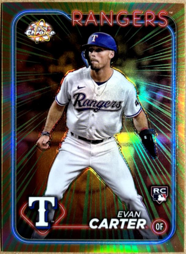 2024 Topps Chrome Radiating Rookies Evan Carter #RR-14 card