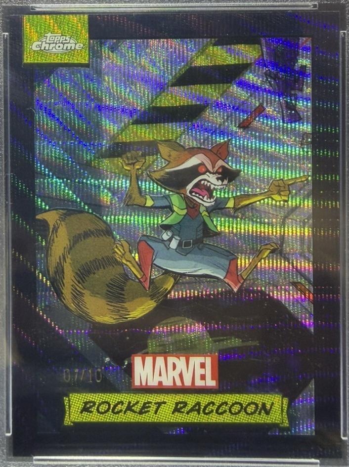 2024 Topps Chrome Rocket Raccoon [Black Wave] #33 card