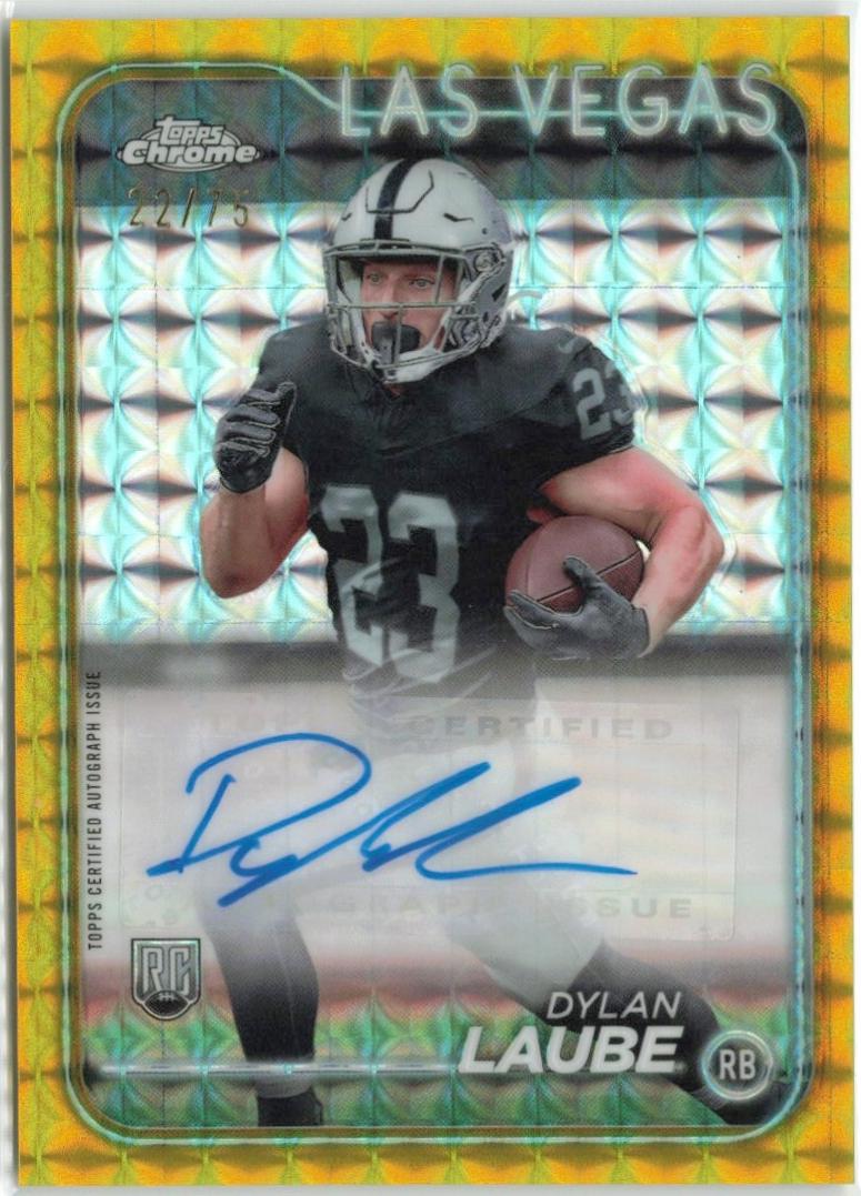 2024 Topps Chrome Rookie Autograph Dylan Laube #RA-DLA card