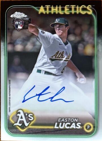 2024 Topps Chrome Rookie Autograph Easton Lucas #RA-EL card