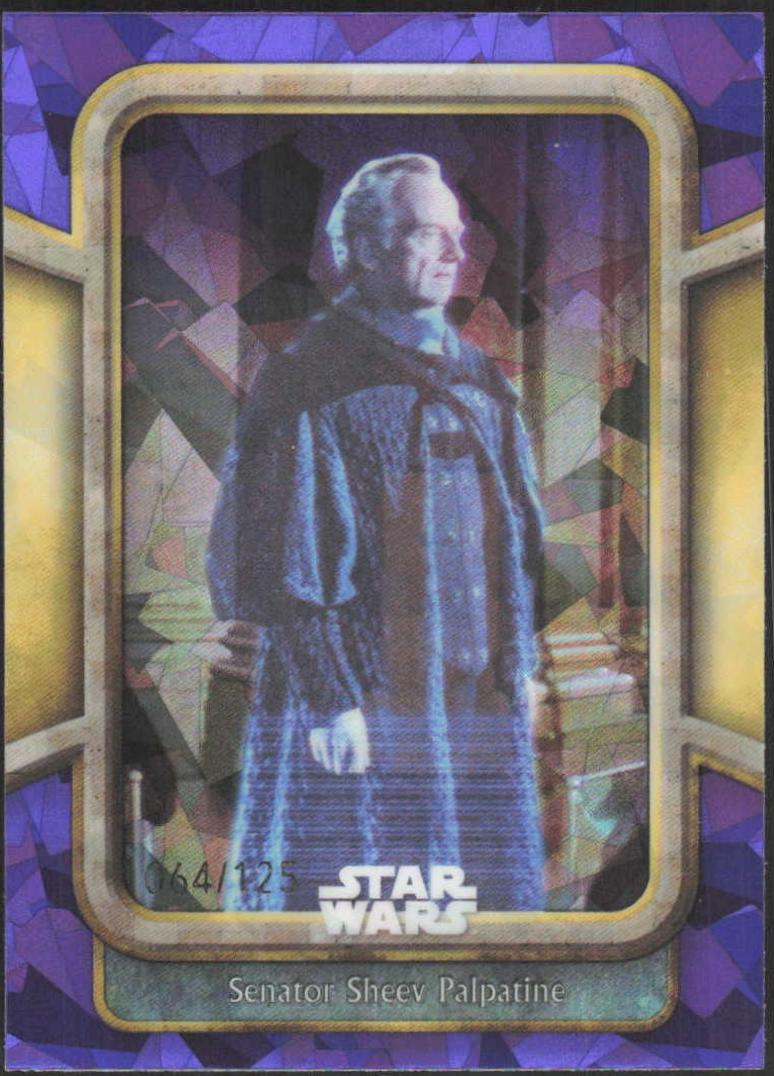 2024 Topps Chrome Sapphire Senator Sheev Palpatine [Purple] #10 card