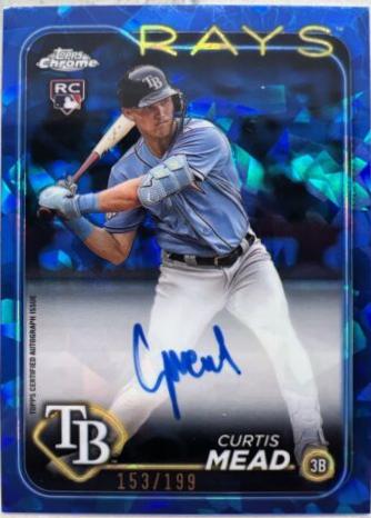 2024 Topps Chrome Sapphire Update Autograph Curtis Mead #USA-CME card
