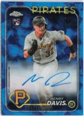 2024 Topps Chrome Sapphire Update Autograph Henry Davis #USA-HD card