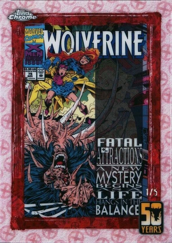 2024 Topps Chrome Sapphire Wolverine 50th Anniversary Iconic Moments Bone Claws 1993 [Red] #WS-2 card